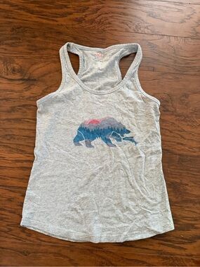 Color Punch Racerback Tank with Mountain Bear Graphic